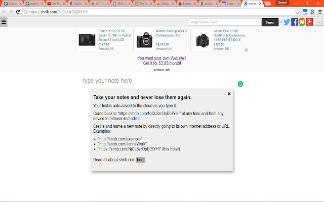 Shribed  from Chrome web store to be run with OffiDocs Chromium online