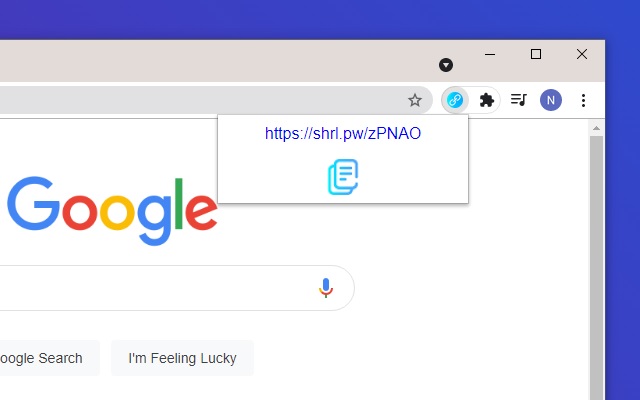 Shrl url shortener  from Chrome web store to be run with OffiDocs Chromium online