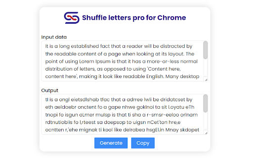 Shuffle letters pro for chrome  from Chrome web store to be run with OffiDocs Chromium online