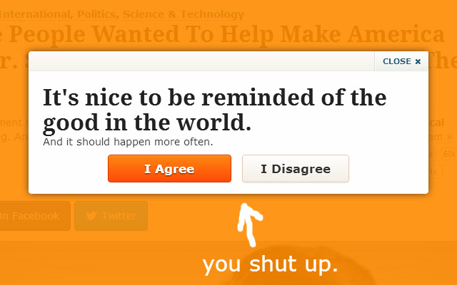 shutupworthy  from Chrome web store to be run with OffiDocs Chromium online