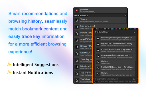 Sidebar Bookmarks  from Chrome web store to be run with OffiDocs Chromium online