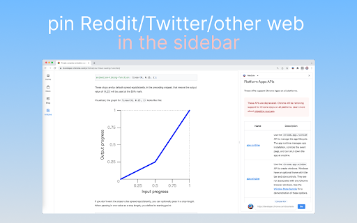 Sidebar Tab pin Chat GPT 4o Gemini Claude in side bar  from Chrome web store to be run with OffiDocs Chromium online