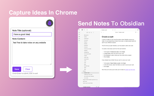 Sidenote2obsidian  from Chrome web store to be run with OffiDocs Chromium online