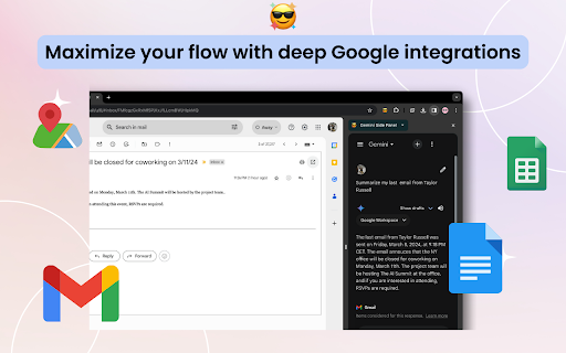 Side Panel for Gemini  from Chrome web store to be run with OffiDocs Chromium online