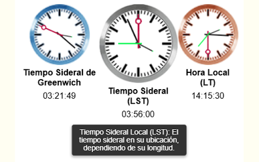 Sidereal Time Calculator  Alarm  from Chrome web store to be run with OffiDocs Chromium online