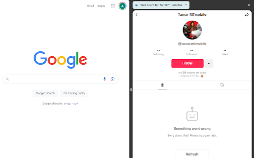 sidetok  from Chrome web store to be run with OffiDocs Chromium online