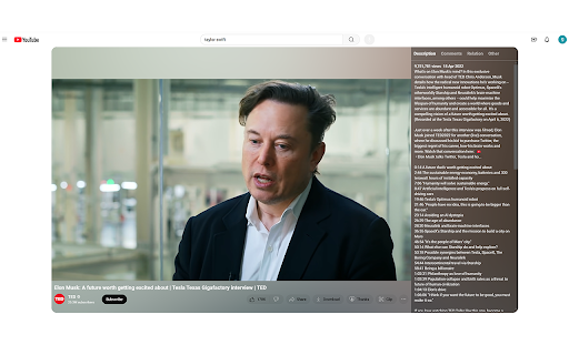 SideView for YouTube  from Chrome web store to be run with OffiDocs Chromium online