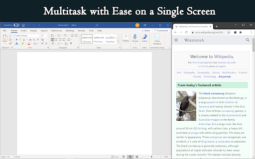 Sideview Plus: Multitask w/o Second Monitor  from Chrome web store to be run with OffiDocs Chromium online