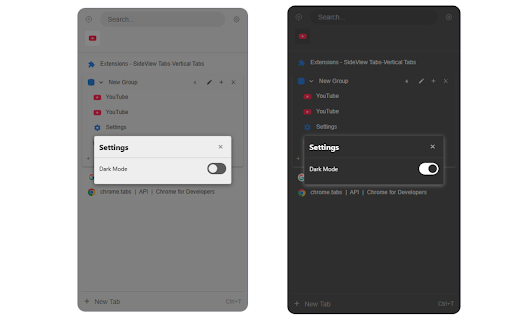 SideView Tabs Vertical Tabs  from Chrome web store to be run with OffiDocs Chromium online