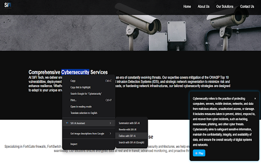 SiFi AI Assistant  from Chrome web store to be run with OffiDocs Chromium online
