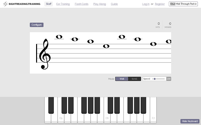 Sight Reading Training  from Chrome web store to be run with OffiDocs Chromium online