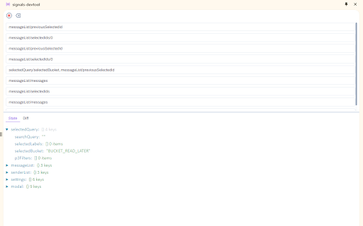 signals devtool  from Chrome web store to be run with OffiDocs Chromium online