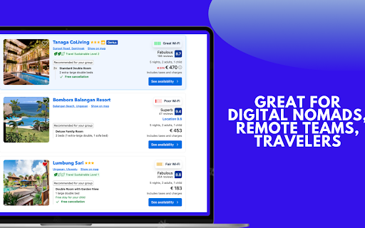 SignalSurf: Assess WiFi on Booking  Airbnb  from Chrome web store to be run with OffiDocs Chromium online