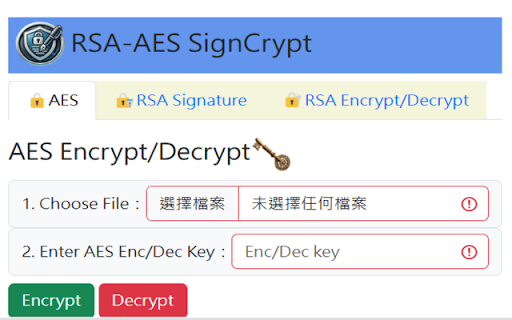 Signature and Encryption  from Chrome web store to be run with OffiDocs Chromium online
