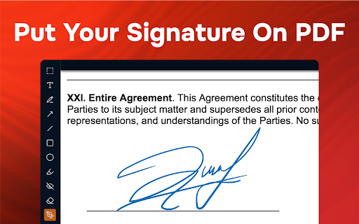 Signature on PDF  from Chrome web store to be run with OffiDocs Chromium online
