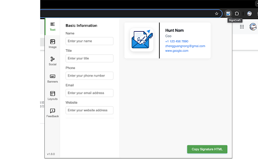SignCraft  from Chrome web store to be run with OffiDocs Chromium online