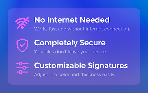 Sign PDF  from Chrome web store to be run with OffiDocs Chromium online