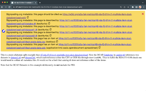 Signposting Sniffing  from Chrome web store to be run with OffiDocs Chromium online