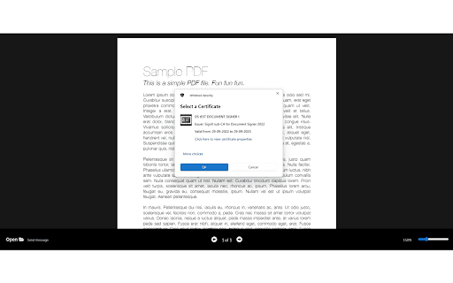 SignSecure : PDF Digital Signature Signing  from Chrome web store to be run with OffiDocs Chromium online