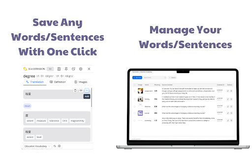 Sila AI powered Dictionary  Translator  from Chrome web store to be run with OffiDocs Chromium online