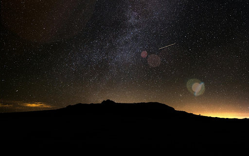Silhouette of a Mountain under a Starry Night Sky  from Chrome web store to be run with OffiDocs Chromium online