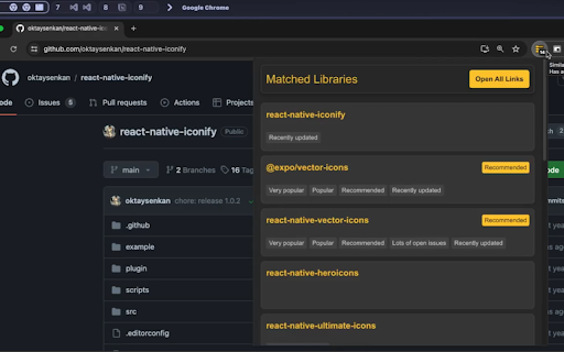 Similar React Native Libraries  from Chrome web store to be run with OffiDocs Chromium online