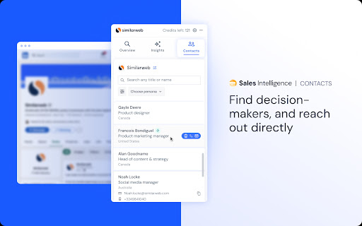 Similarweb Sales Extension Company Contact Database from Chrome web store to be run with OffiDocs Chromium online Similarweb Sales Extension Company Contact Database from Chrome web store to be run with OffiDocs Chromium online