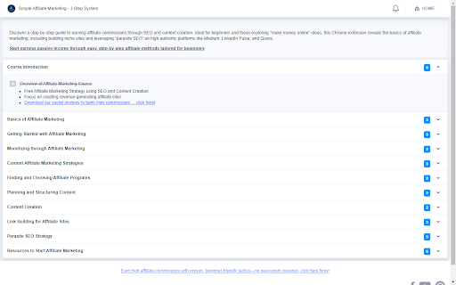 Simple Affiliate Marketing 3 Step System  from Chrome web store to be run with OffiDocs Chromium online