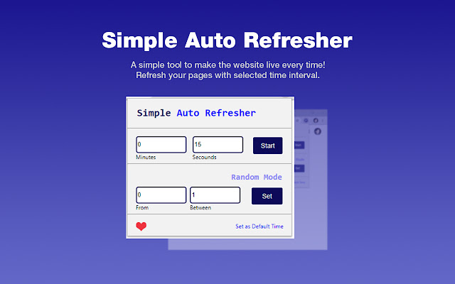 Simple Auto Refresher  from Chrome web store to be run with OffiDocs Chromium online