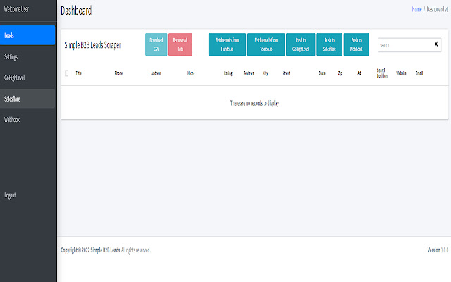 Simple B2B Leads  from Chrome web store to be run with OffiDocs Chromium online