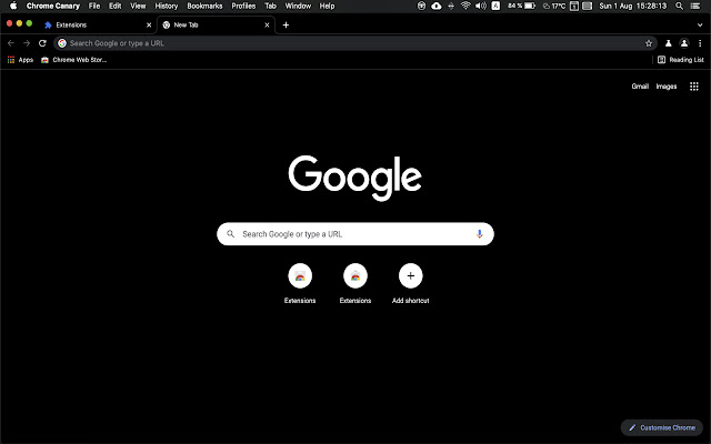 Simple Black  from Chrome web store to be run with OffiDocs Chromium online