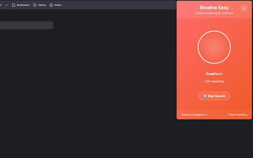 Simple Breathe Easy Guided Breathing  from Chrome web store to be run with OffiDocs Chromium online