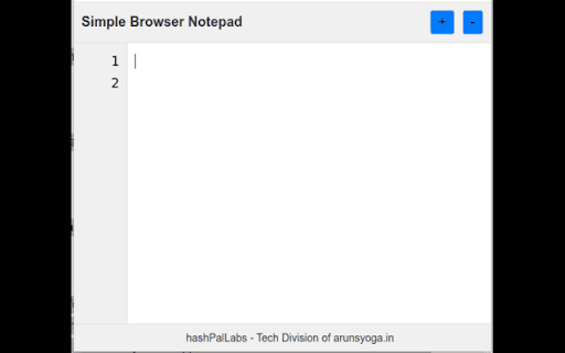 Simple Browser Notepad  from Chrome web store to be run with OffiDocs Chromium online