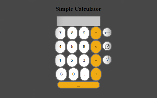 Simple Calculator  from Chrome web store to be run with OffiDocs Chromium online