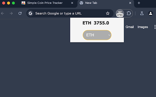 Simple Coin Price Tracker  from Chrome web store to be run with OffiDocs Chromium online