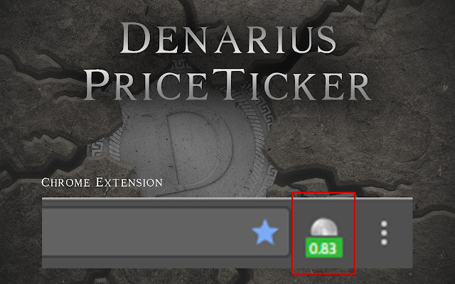 Simple Denarius Ticker  from Chrome web store to be run with OffiDocs Chromium online