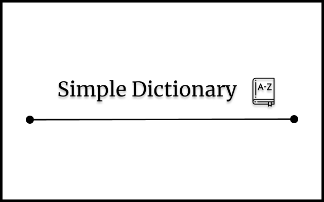 Simple Dictionary  from Chrome web store to be run with OffiDocs Chromium online