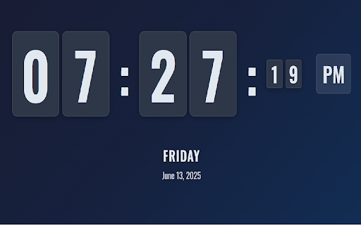 Simple Flip Clock  from Chrome web store to be run with OffiDocs Chromium online