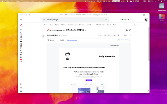 SimpleGMAIL  from Chrome web store to be run with OffiDocs Chromium online