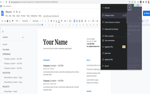 Simple GPT Overlay  from Chrome web store to be run with OffiDocs Chromium online