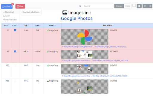 simple image collector  from Chrome web store to be run with OffiDocs Chromium online