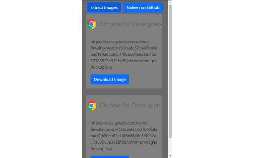 Simple Image Extractor  from Chrome web store to be run with OffiDocs Chromium online