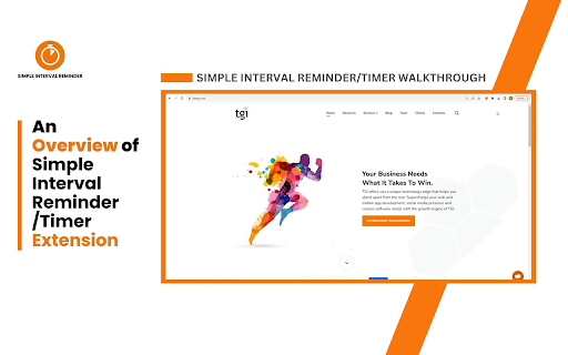 Simple Interval/Timer  from Chrome web store to be run with OffiDocs Chromium online