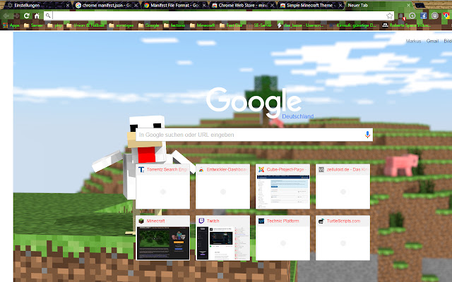 Simple Minecraft Theme  from Chrome web store to be run with OffiDocs Chromium online