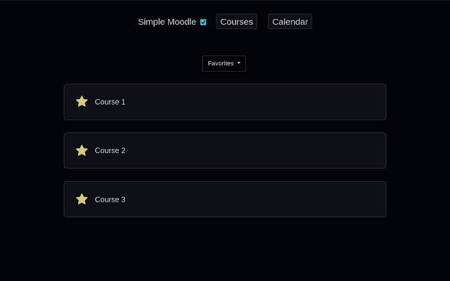 Simple Moodle  from Chrome web store to be run with OffiDocs Chromium online