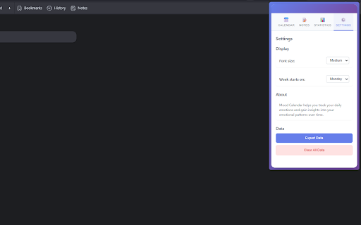 Simple Mood Tracker  from Chrome web store to be run with OffiDocs Chromium online