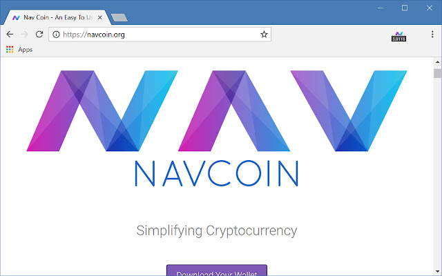 Simple NAVCoin Ticker  from Chrome web store to be run with OffiDocs Chromium online