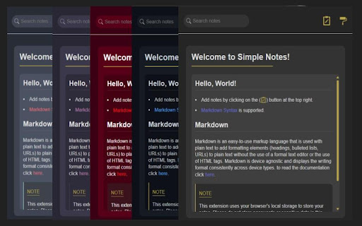 SimpleNotes  from Chrome web store to be run with OffiDocs Chromium online