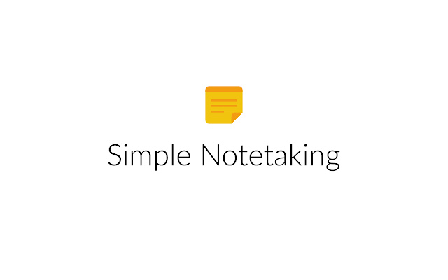 Simple Notetaking  from Chrome web store to be run with OffiDocs Chromium online