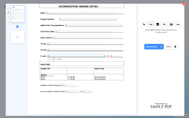 SimplePDF Edit and Fill PDF  from Chrome web store to be run with OffiDocs Chromium online